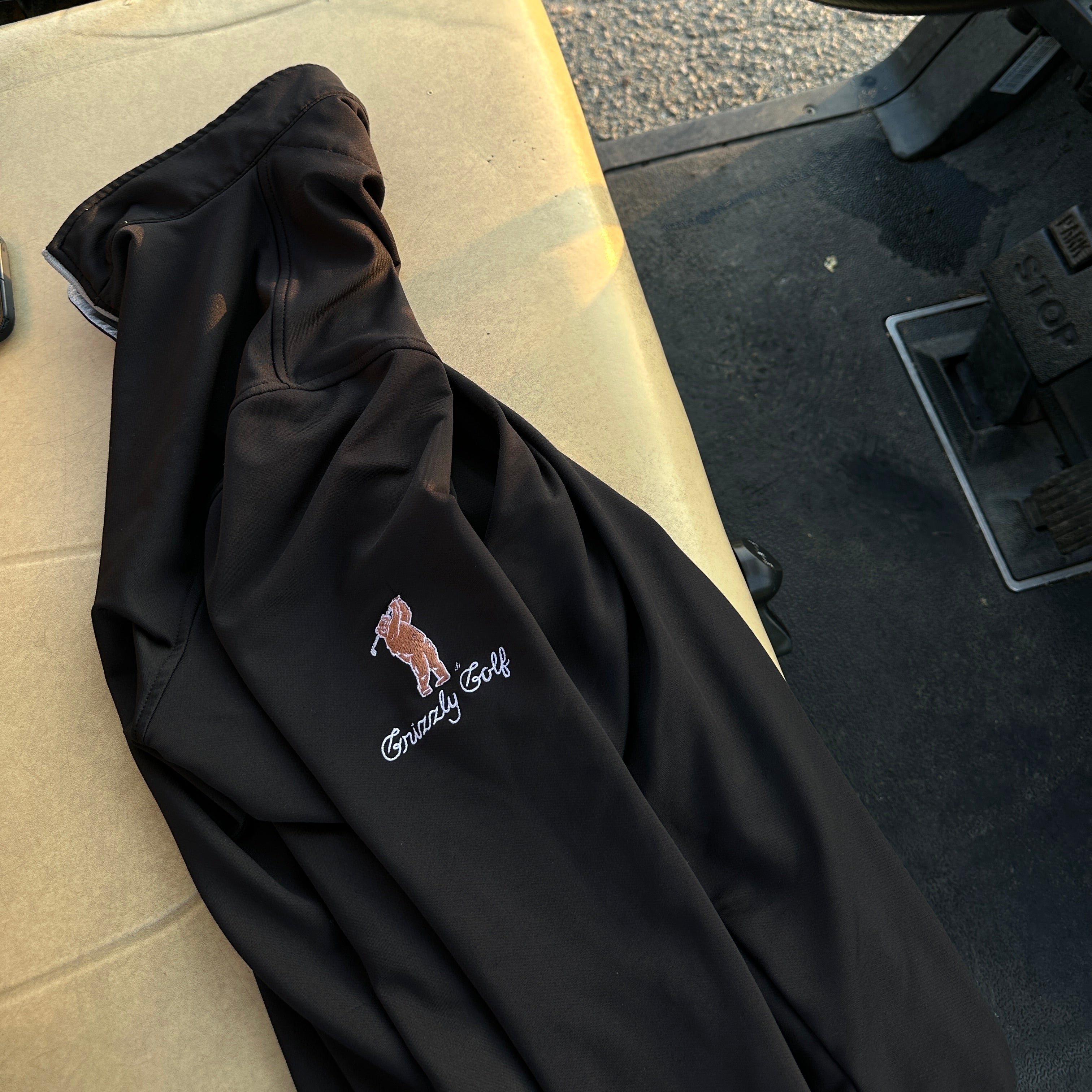 Quarter Zip Pullover - Black – Grizzly Golf